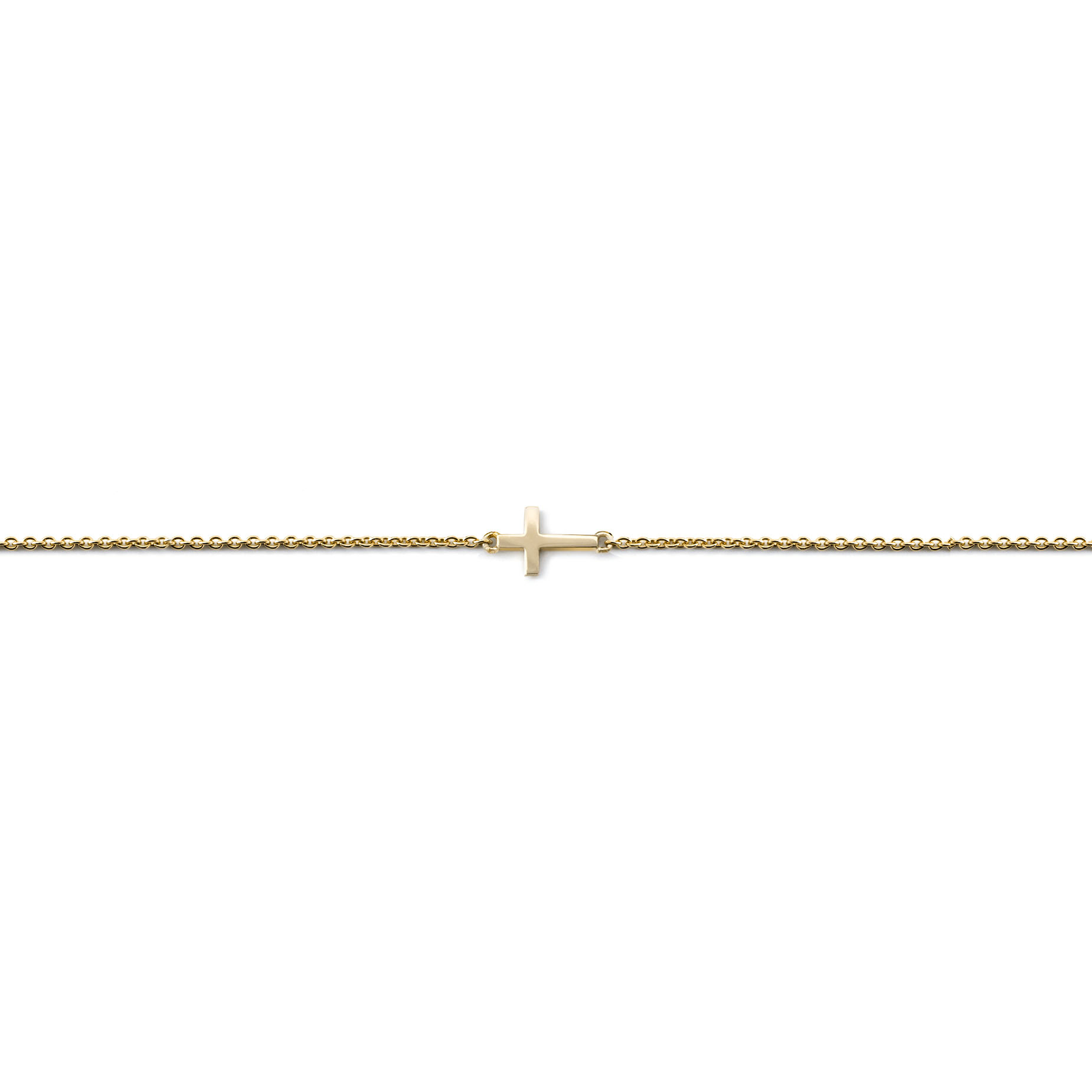 Halsketting Tiny Ones Geel Goud 18kt MSC156GG Kruisje