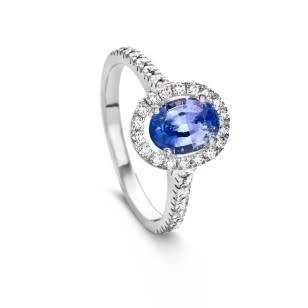 Ring Wit Goud 18kt GR3661WSB maat 53