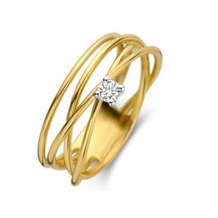 Ring Wit/Geel Goud Bicolor 18kt SR3493BB