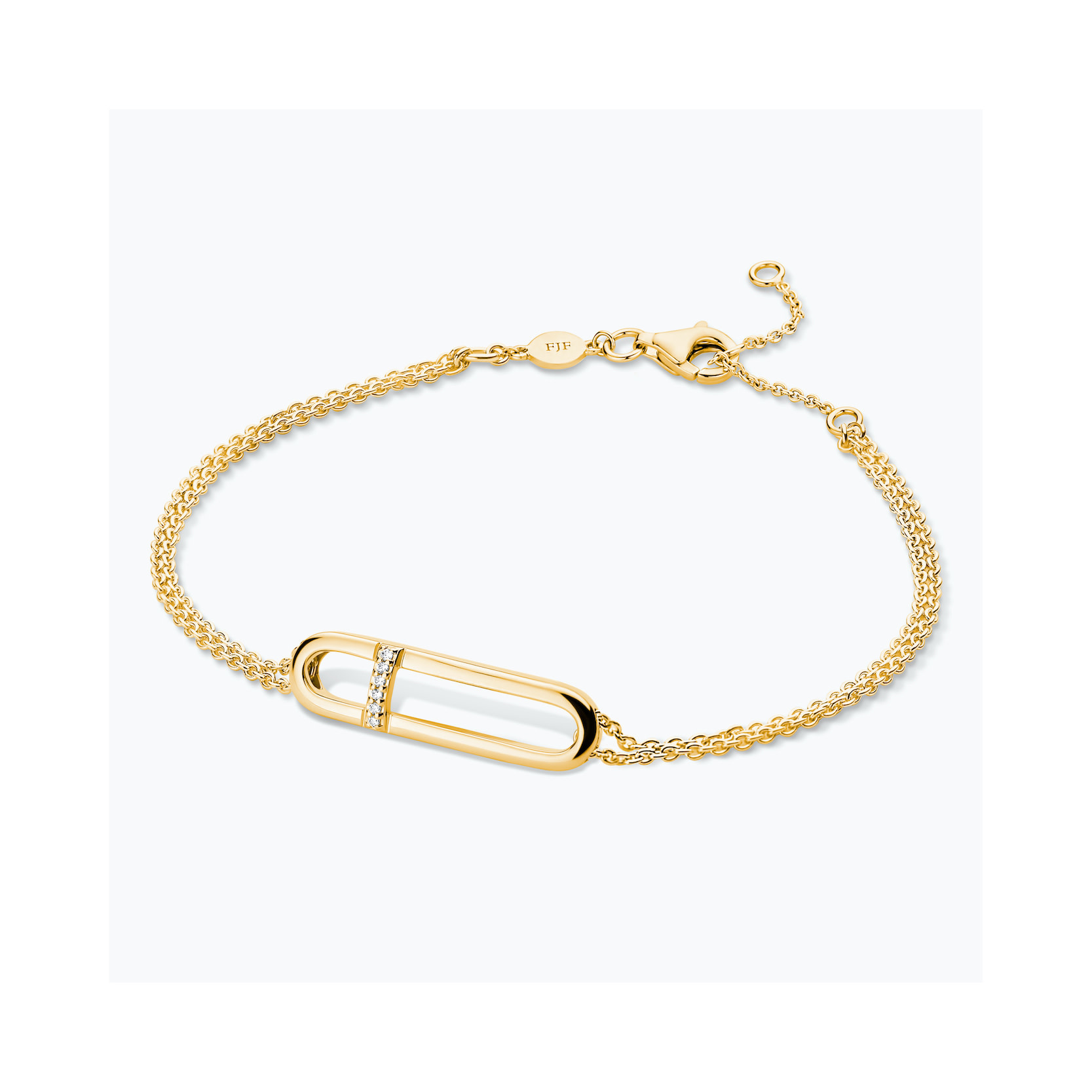 Armband FJF0050006YWH FJF Zilver Goud Verguld Circle