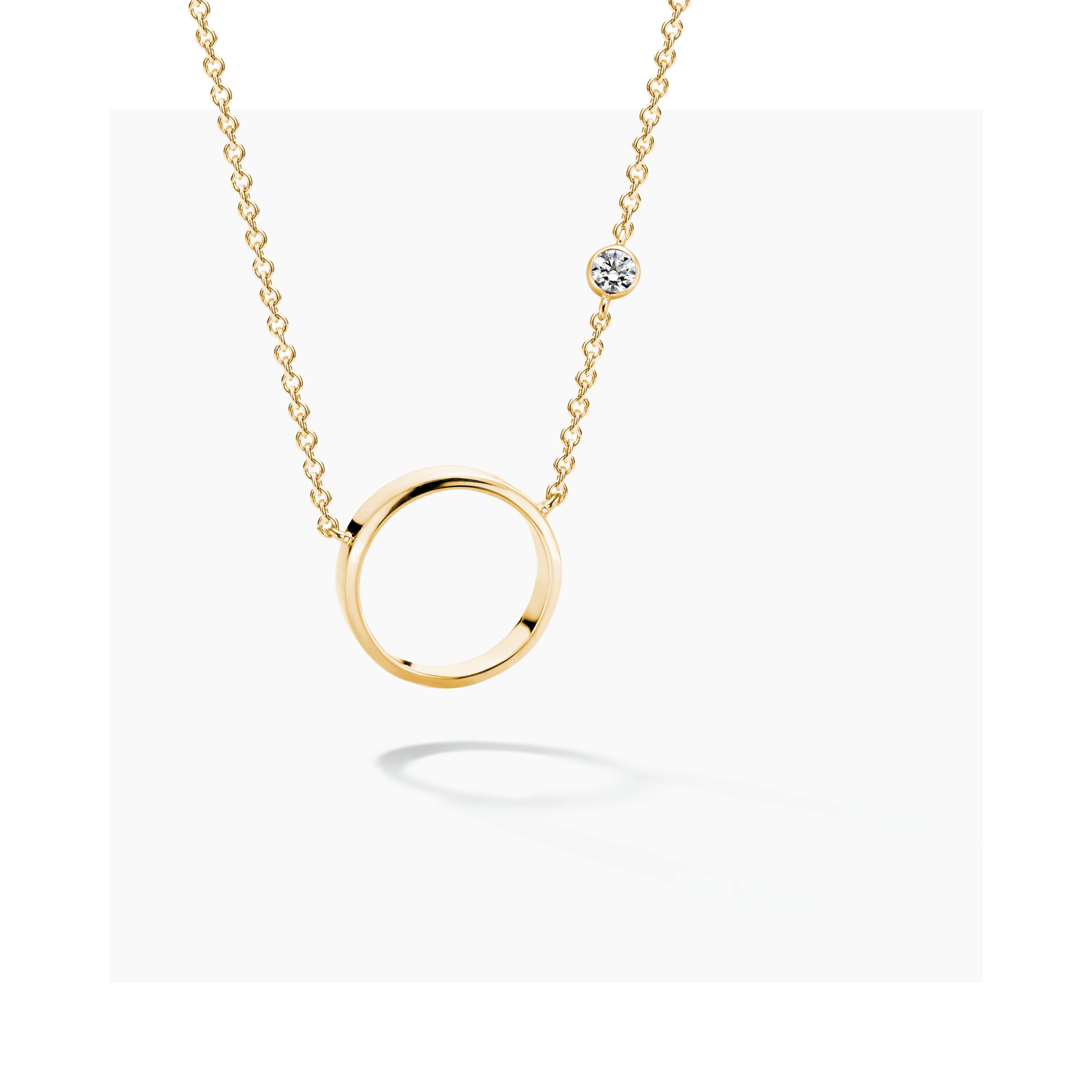 Halsketting FJF0010009YWH Zilver Goud Verguld New Icon