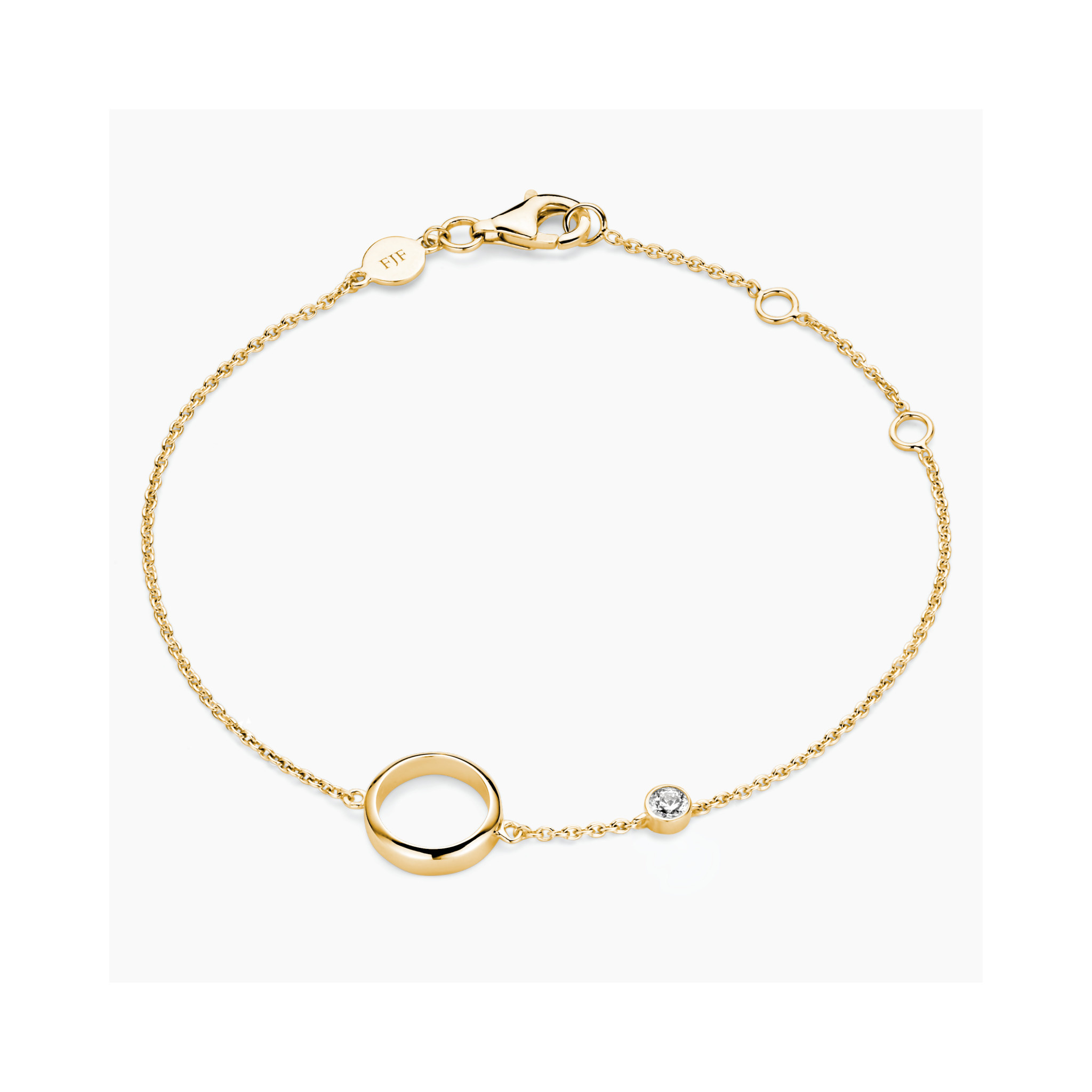 Armband FJF0050005YWH Zilver Goud Verguld Circle