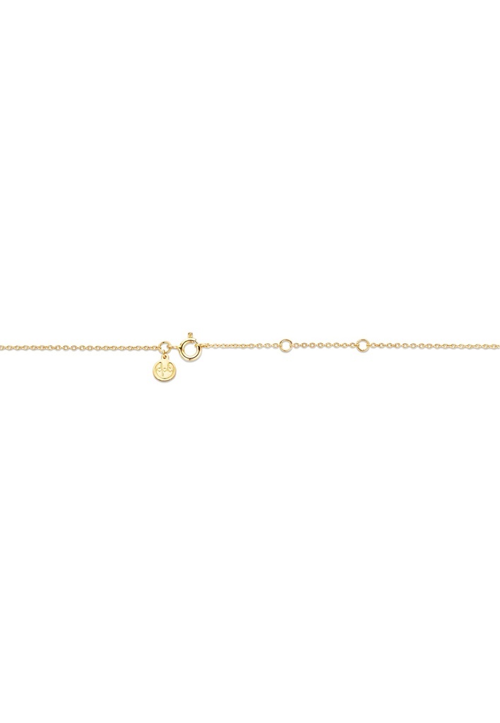 Dark Secret Necklace Black Onyx - 42-48 cm - Zilver Goudkleurig Briljant