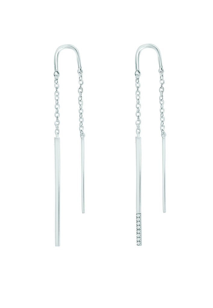 Double Linea Earring - Zilver