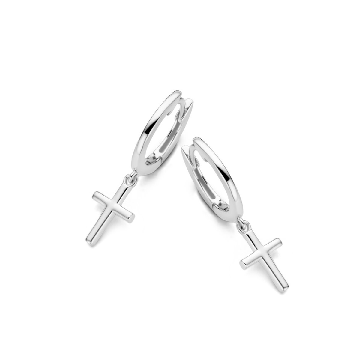 Oorbellen Naiomy B0V15 Kruis Zilver