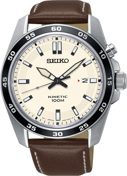 Seiko Heren Kinetic SKA787P1 Bruin leder