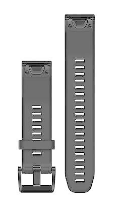 Garmin 010-12500-00 QuickFit Black/Silver Silicone Band