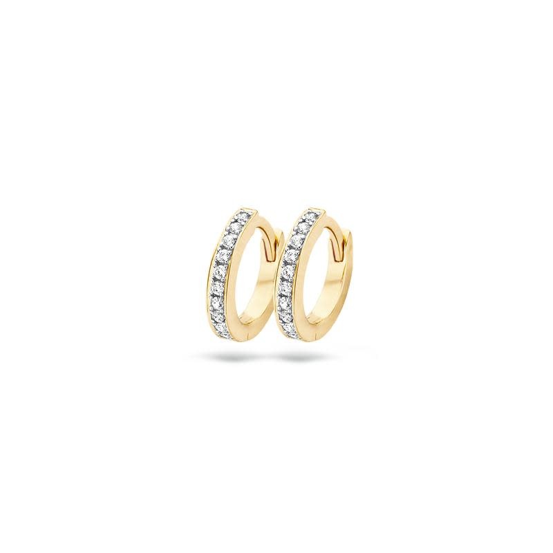 Oorbellen Creolen Goud 14kt 7129BZI Zirko