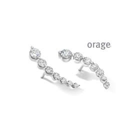 Orage AS004 Oorbellen Zilver Zirkonia