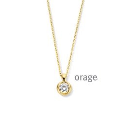 Halsketting Orage AS023 Zilver Verguld