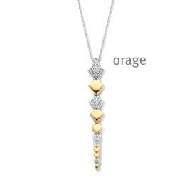 Halsketting Orage AS143 Bicolor Zilver Verguld
