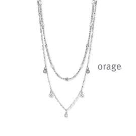 Halsketting Orage AS200 Zilver