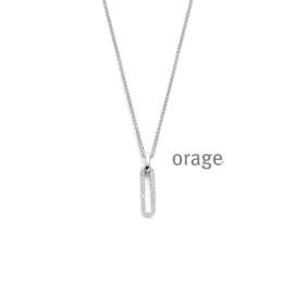 Halsketting Orage AS193 Zilver Zirconia