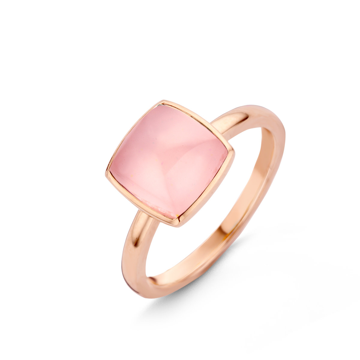 One More 051576/XN Pantelleria 18 Kt rosé goud gezet met kwarts op parelmoer