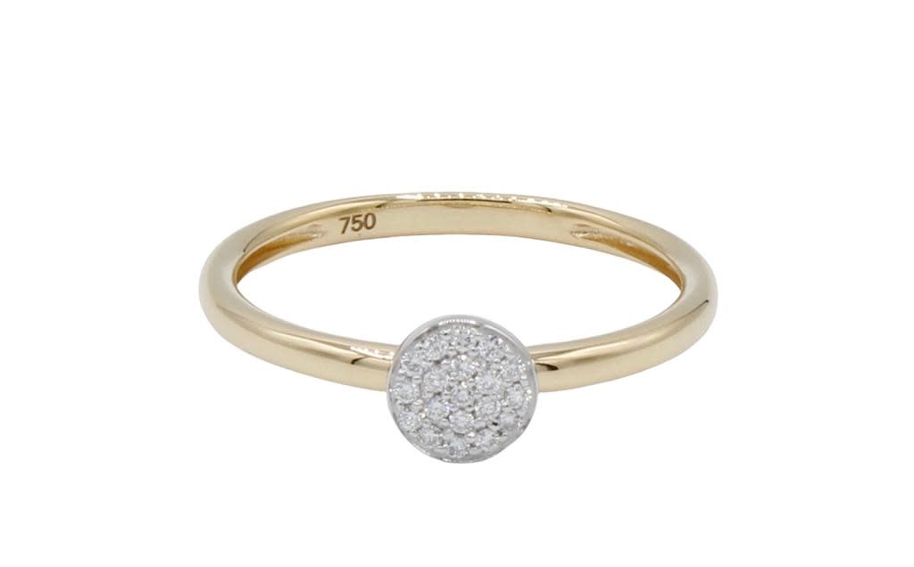 Ring Bicolor Wit/Geel Goud 18kt D7pt 10R0099B