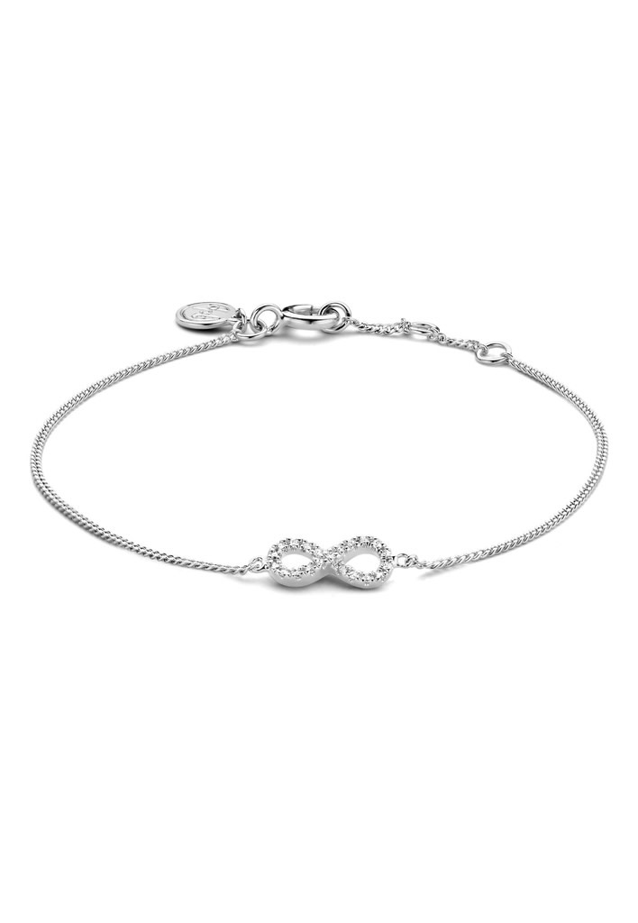 Infinity Bracelet 15.5-17.5cm Zilver Bril