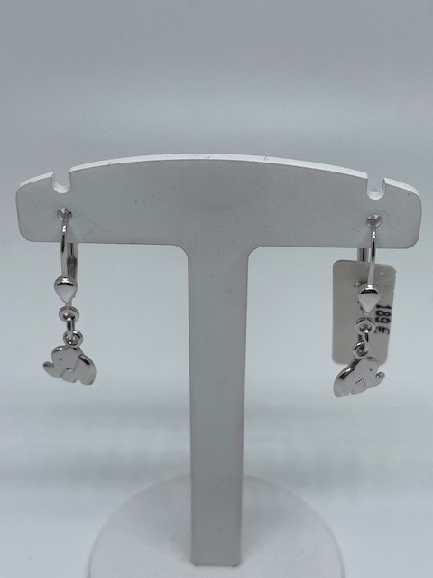 Oorbellen Wit Goud 18kt Olifant G350547