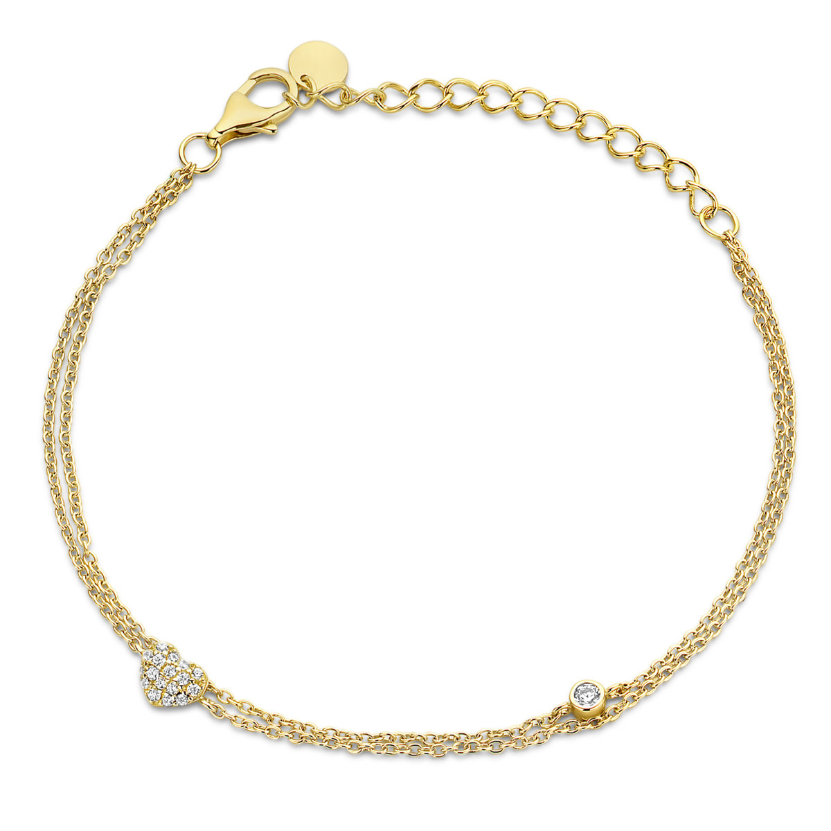 Armband Naiomy B2L54 Zilver Verguld