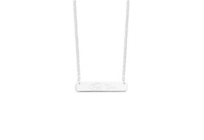 Graveerplaatje rechth zilver B597 incl. Ketting