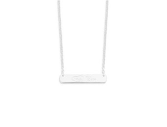 Graveerplaatje rechth zilver B597 incl. Ketting