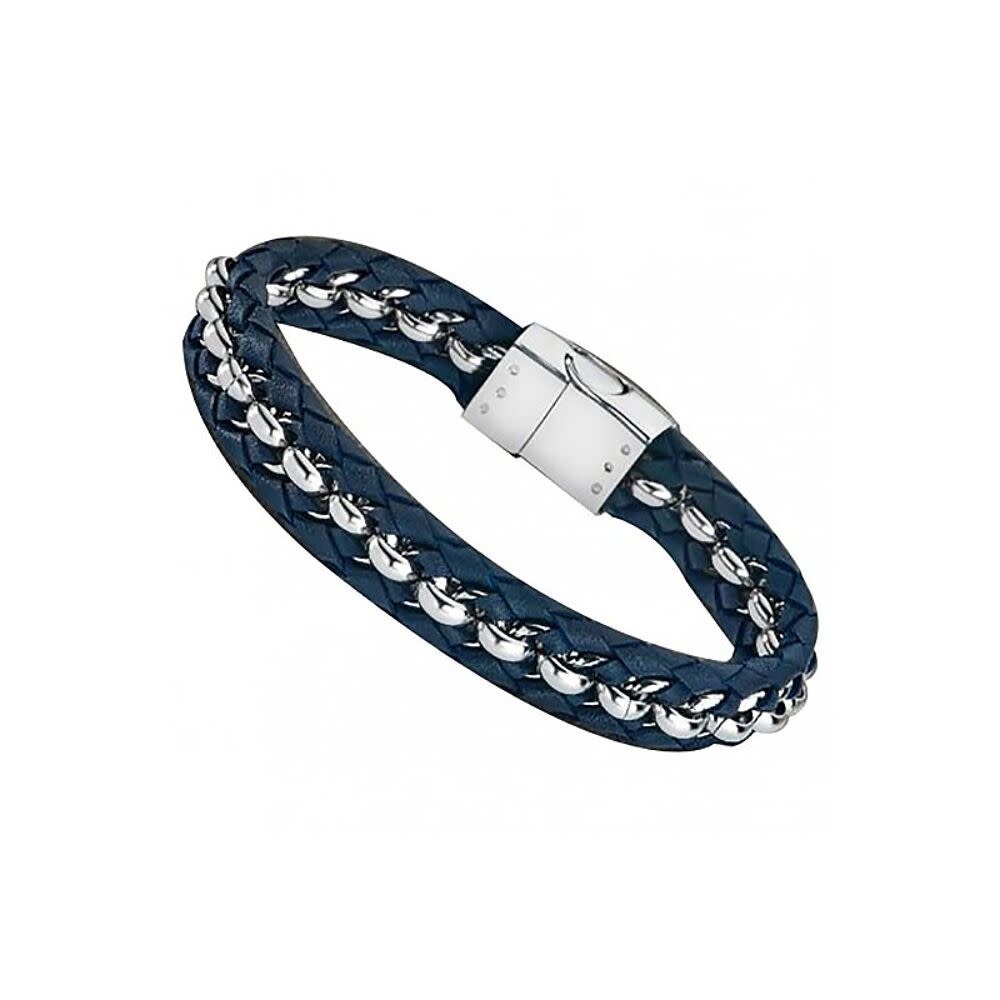 Armband Lotus Leder Blauw LS1810/2/1