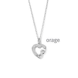 Orage AS337 Halsketting Zilver Infinity Hart