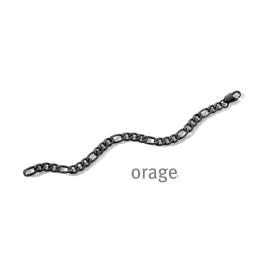Orage AS174 Armband Heren Black Steel
