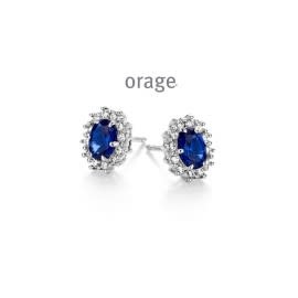 Oorbellen Orage AS428 Zilver Blauw