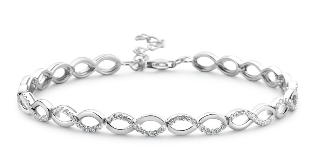 Armband Silver Rose Zilver BR2057W-19cm