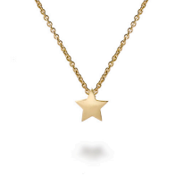 Collier + losse letter en ster 18kt