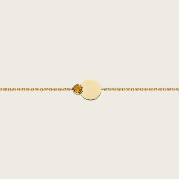 Armband Geel Goud SP 300 Aquamarijn
