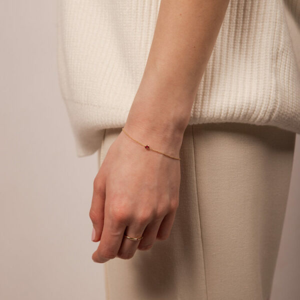 Armband Geel Goud SP 286 Aquamarijn