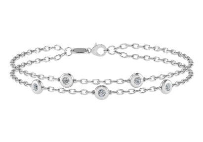 Armband Geel Goud 18kt Br 0.15ct BF12578-17