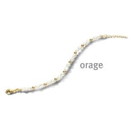 Armband Orage AT037 Zilver Verguld Parel