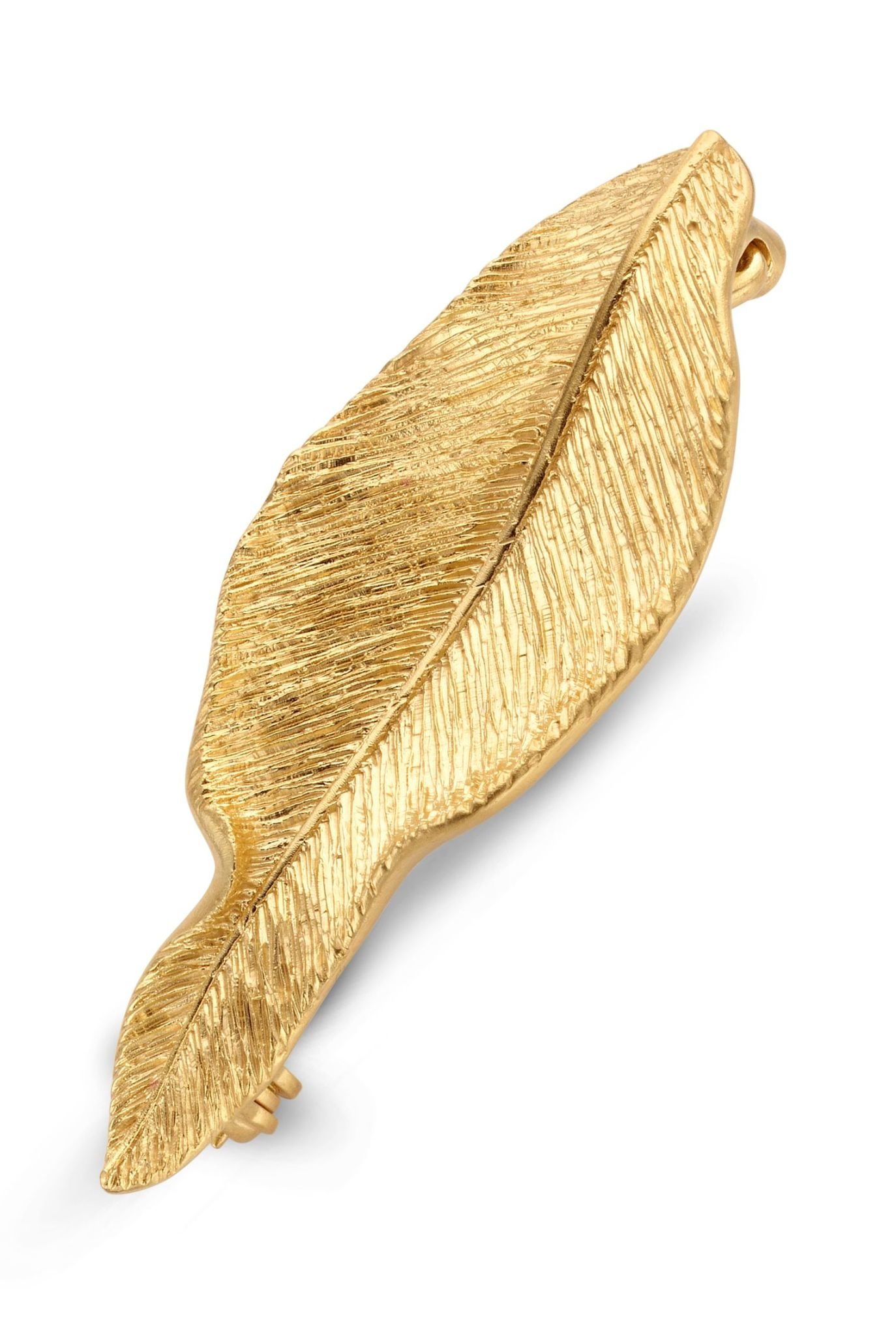 Broche 60212 Blad Zilver Verguld