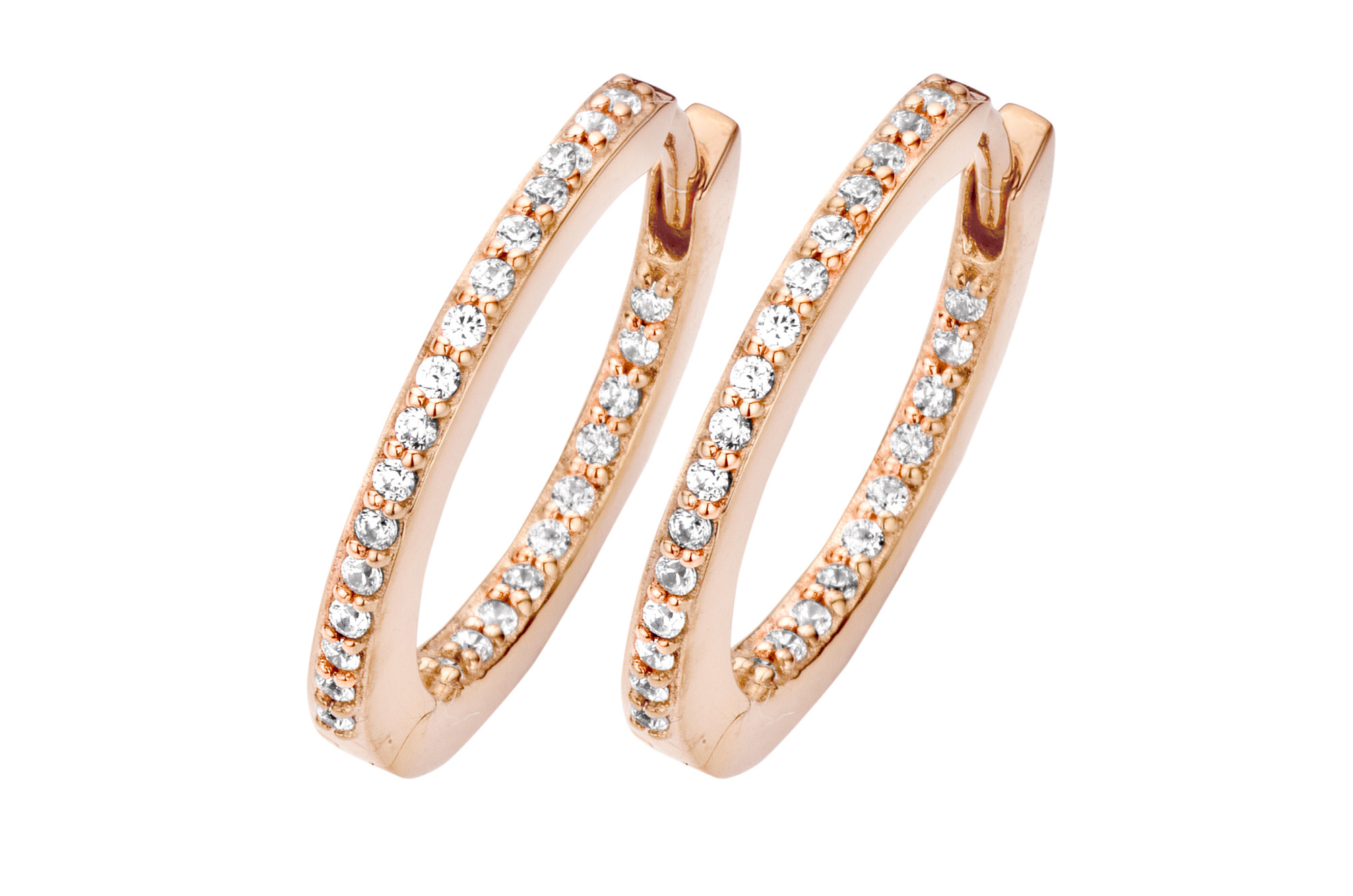 Creolen 40374 Verguld Zilver Rosé 25 mm