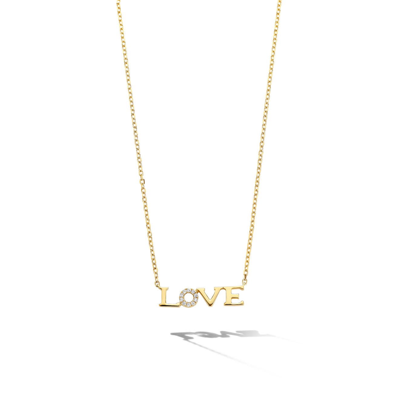 Halsketting Goud 18kt AJN00159-13 LOVE