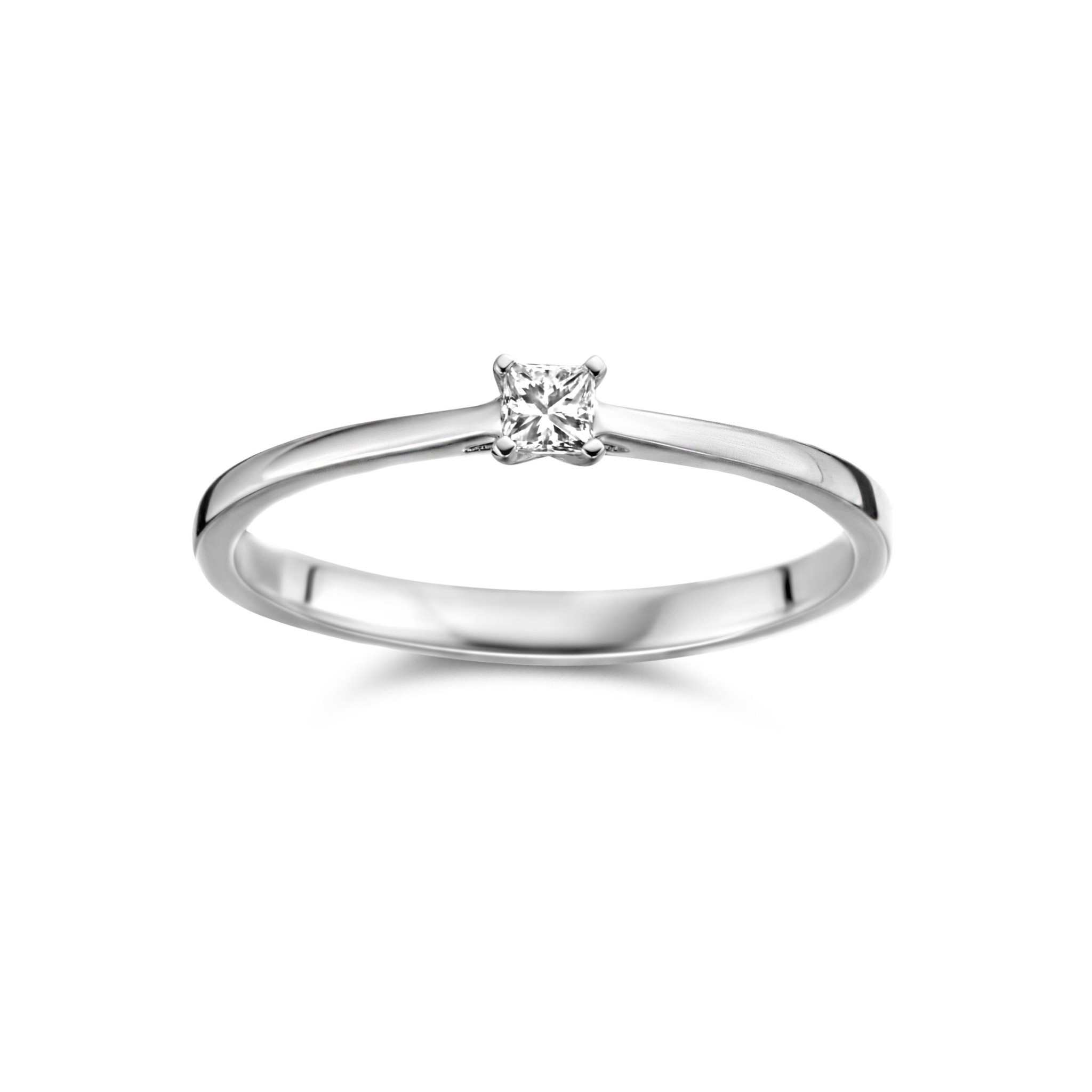 Solitaire Ring Wit Goud 18kt RG58951
