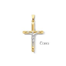 Hanger Bicolor Goud 18kt CA360 Kruis Jezus