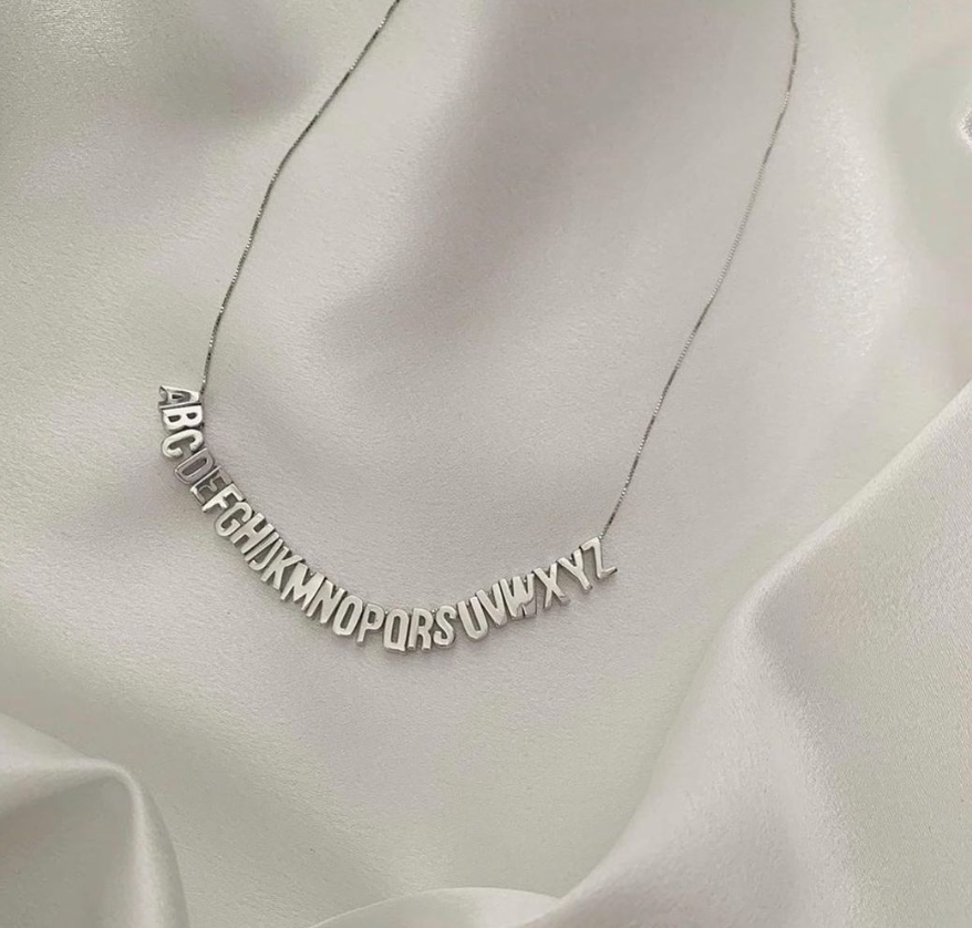 Hanger Letter N zilver