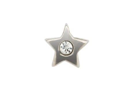 Hanger 1 steentje ster zilver