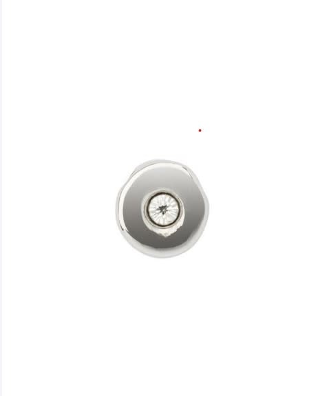 Hanger rondje 1 steentje zilver