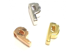 Hanger Letter P zilver goudkleurig