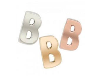 Hanger Letter B zilver goudkleurig