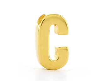 Hanger Letter C zilver goudkleurig