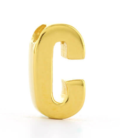 Hanger Letter C zilver goudkleurig