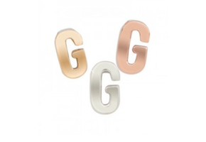 Hanger Letter G zilver goudkleurig