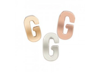 Hanger Letter G zilver goudkleurig