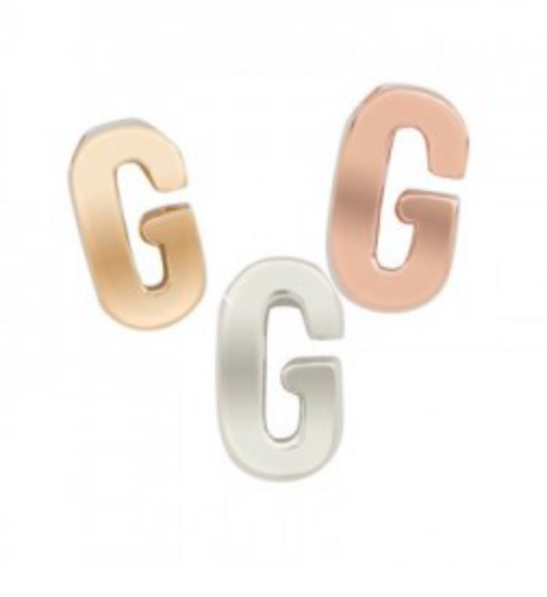 Hanger Letter G zilver goudkleurig