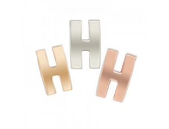 Hanger Letter H zilver goudkleurig